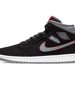 Air Jordan 1 Mid Grey Gym Red