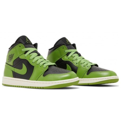 Air Jordan 1 Mid Black Altitude Green