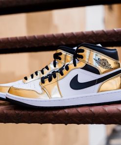 Air Jordan 1 Mid SE “White Metallic Gold”