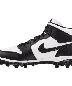 Jordan 1 Alpha Menace Mid Football Cleats White Black