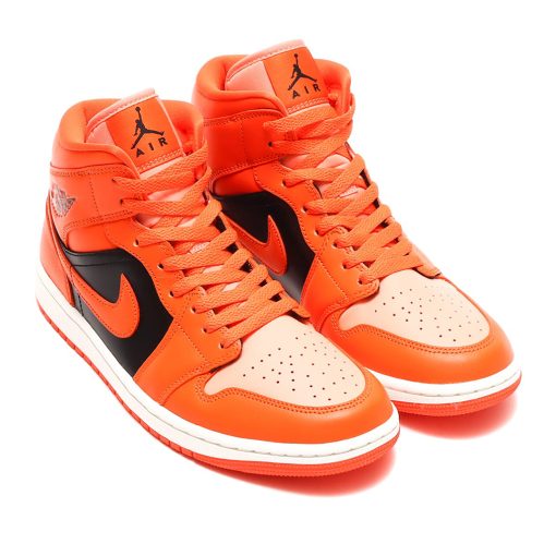 Air Jordan 1 Mid Se Crimson Bliss/Rush Orange Black Sail