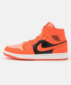 Air Jordan 1 Mid Se Crimson Bliss/Rush Orange Black Sail