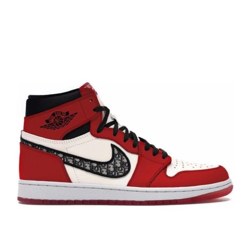 Dior Air Jordan 1 High White Red Black Mens Basketball