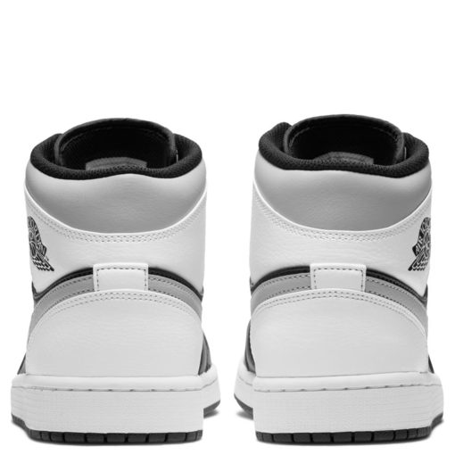 Jordan Air 1 Mid Black/White-Lt Smoke Grey Youth