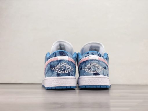 Air Jordan 1 Low Washed Denim/White-Pink