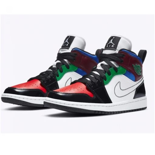 Jordan 1 Mid SE Black White Multi-Color