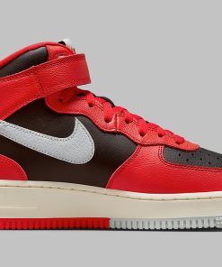 Air Force 1 Mid Split Black University Red