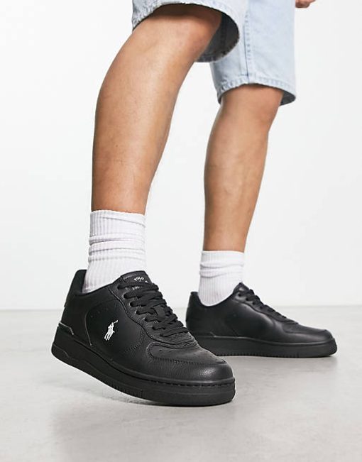 Polo Ralph Laurenmasters court trainers in black