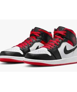 Air Jordan 1 Mid Gym Red Black Toe