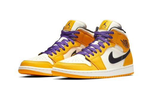 Air Jordan 1 Mid Lakers Colorway