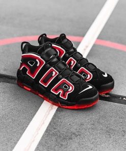 Nike Air More Uptempo ‘Black White Laser Crimson’