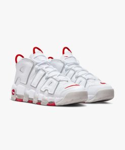 Nike Air More Uptempo 96 White Grey Red