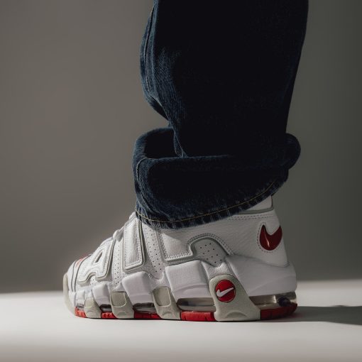 Nike Air More Uptempo 96 White Grey Red