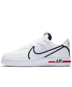 Air Force 1 React White_Black_True Red